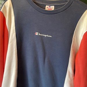Champion Mens Ted white blue sweatshirt Medium
